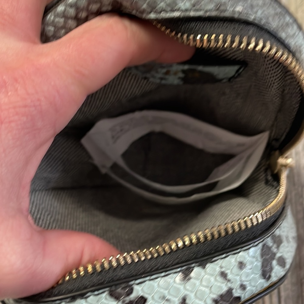 Zara Blue And Gold Python Bag - image 6